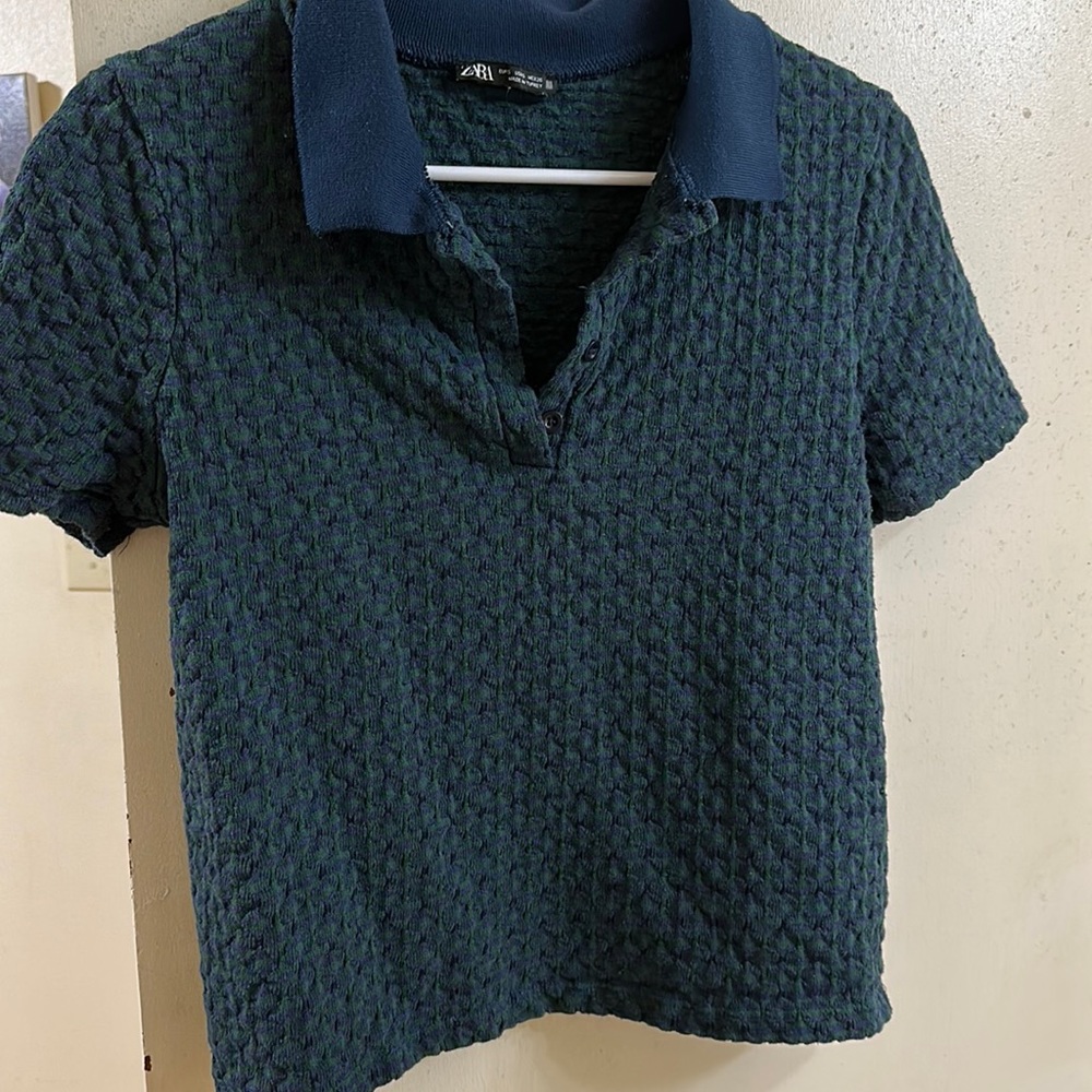 Zara jacquard polo